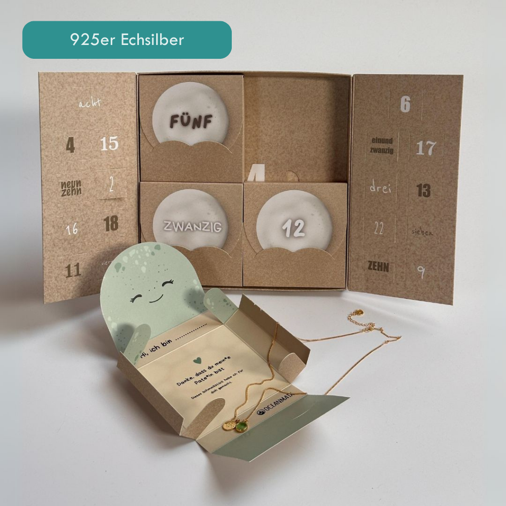 Schmuck Adventskalender - "Schildkrötennest" - 925er Silber