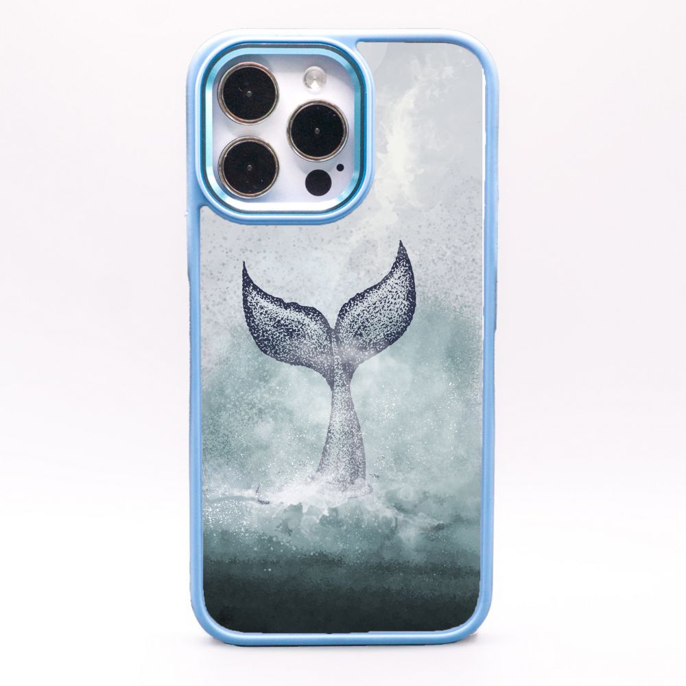 iPhone 16 pro max Hülle - Delfin blau - "Dolphin" - nachhaltig