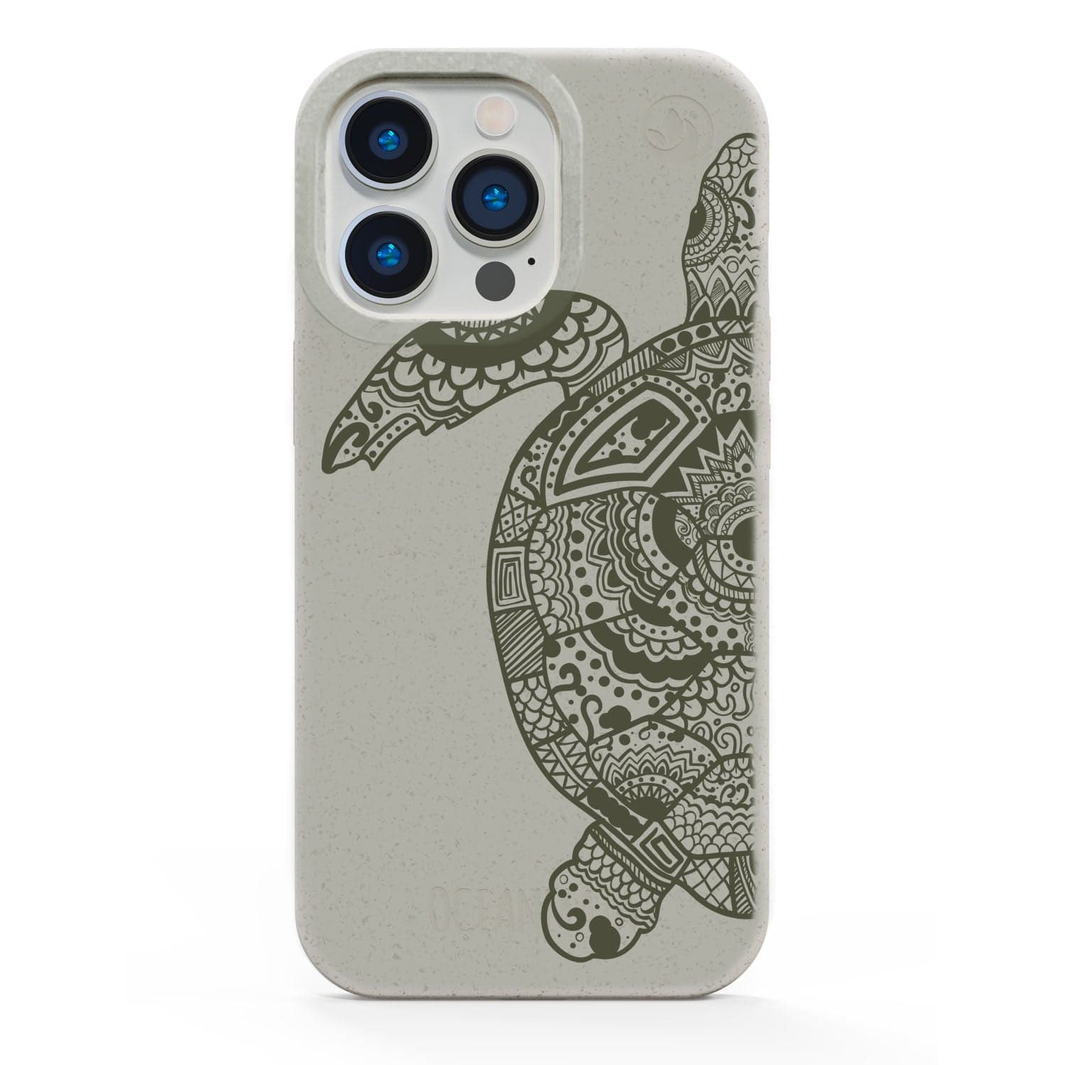 iPhone 17 Hülle - beige - "GREEN TURTLE" - nachhaltig