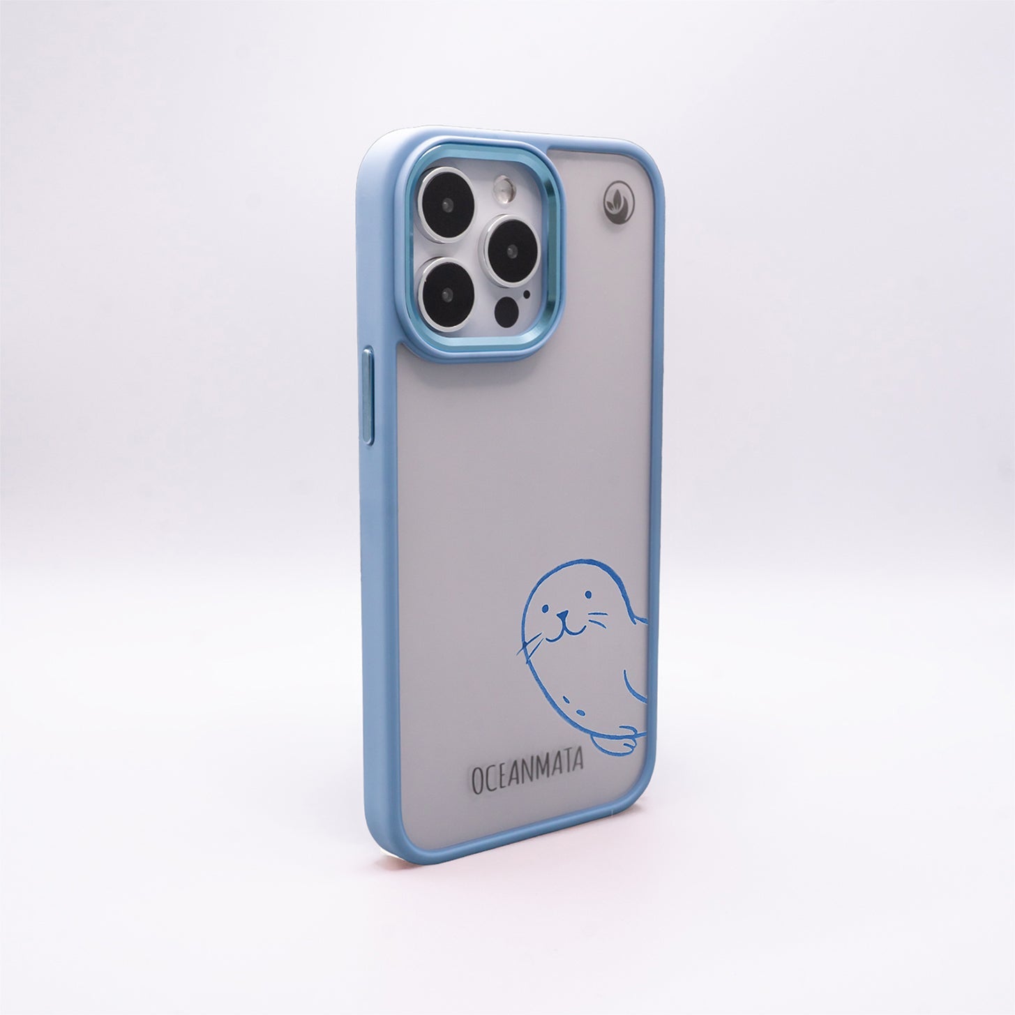 iPhone 15 pro max Hülle - Robbe blau - "Robby" - nachhaltig