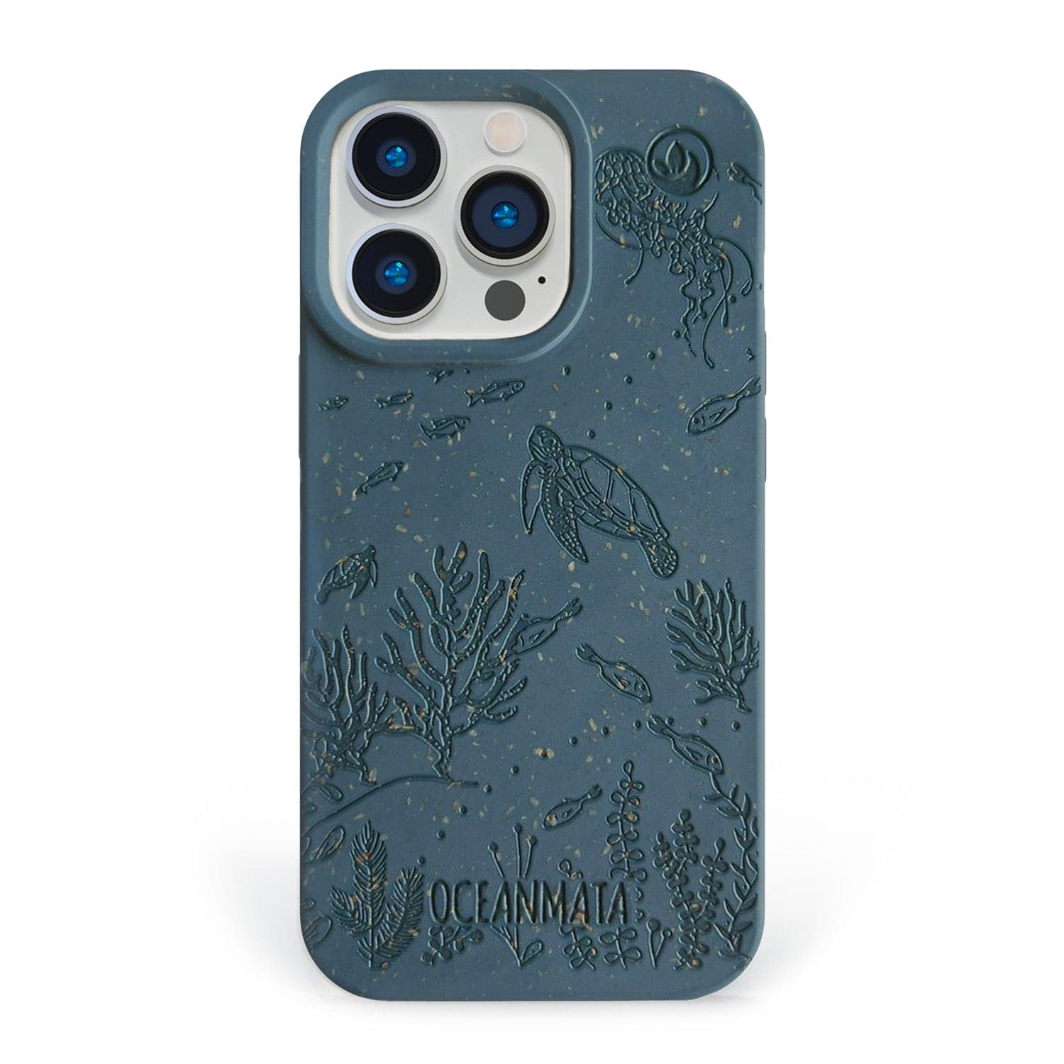 iPhone 16 Hülle 'TURTLE Family' - blau - nachhaltig