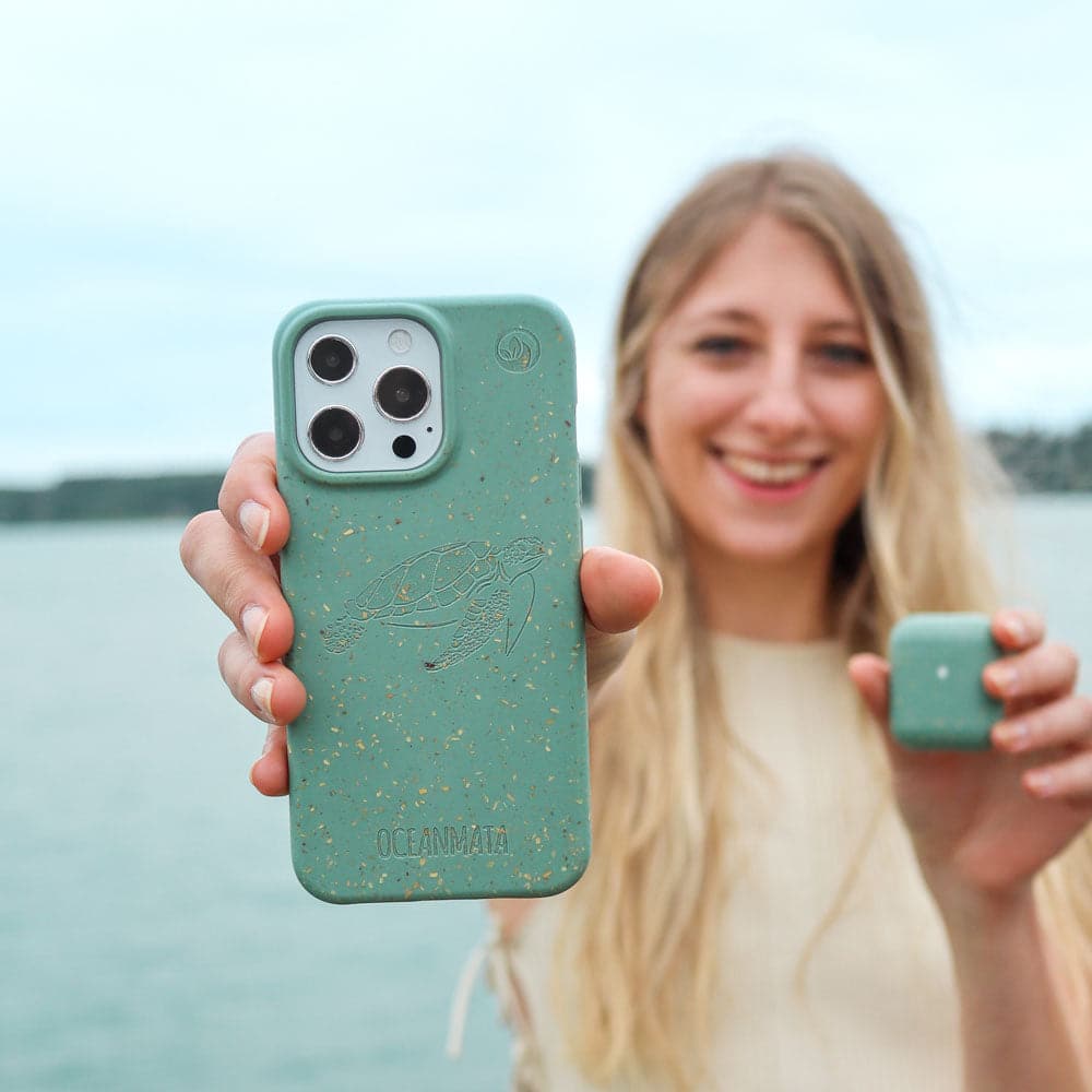 iPhone Xr Hülle - grün - "TURTLE" - nachhaltig – Ansicht 5