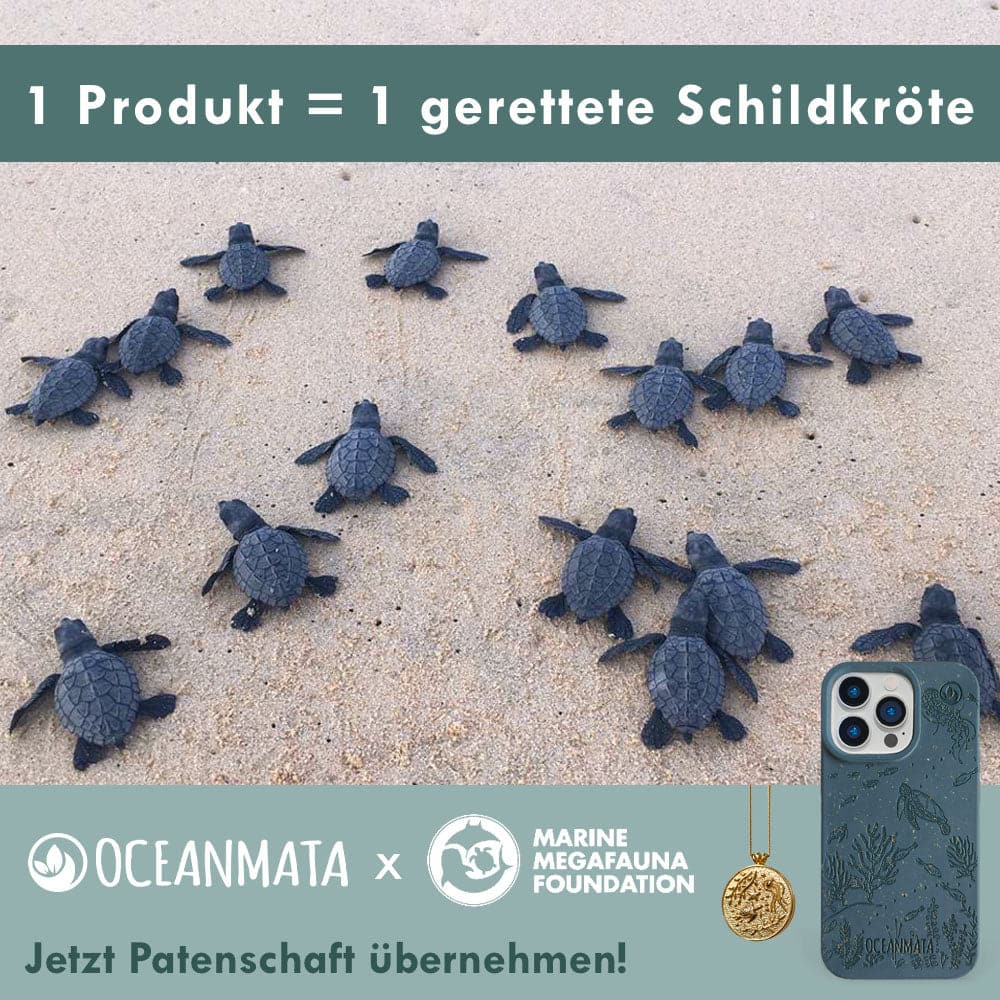 iPhone 13 Hülle 'TURTLE Family' - blau - nachhaltig – Ansicht 4