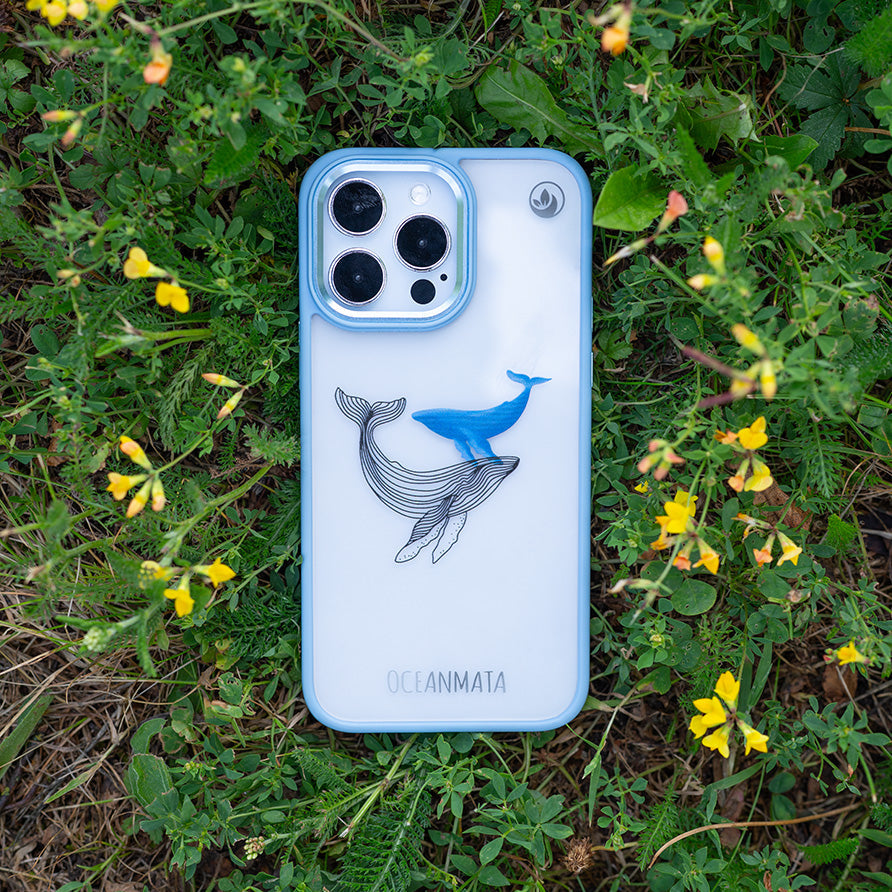 iPhone 15 pro max Hülle - Wal blau - "BlueWhale" - nachhaltig
