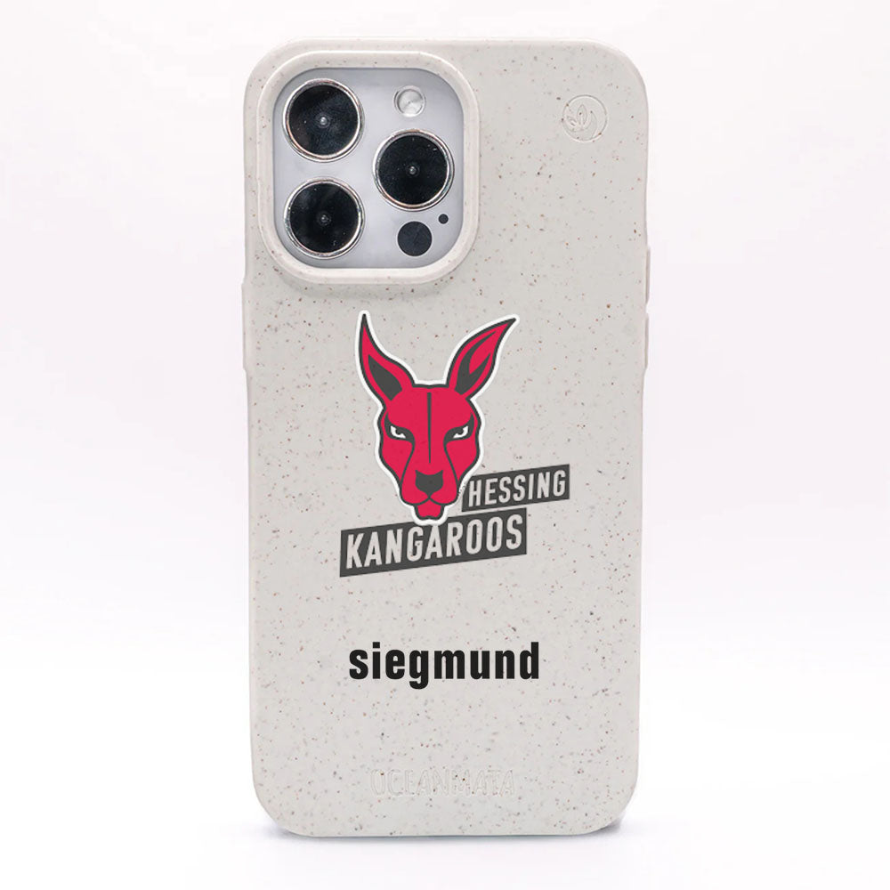 iPhone 14 Hülle - weiß - "Hessing Kangaroos " - nachhaltig