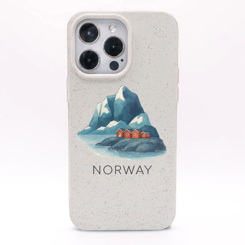 iPhone 13 mini Hülle - Norwegen weiß - "Norway" - nachhaltig