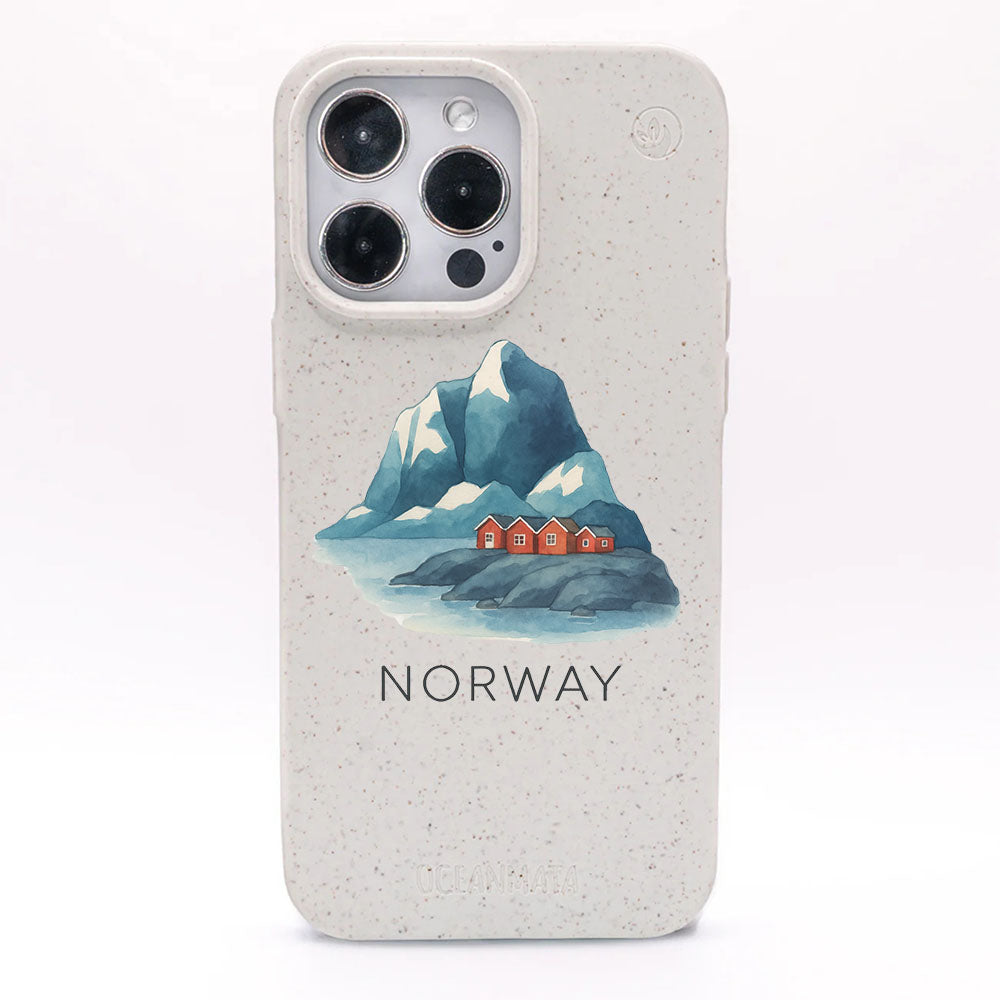 iPhone 13 pro Hülle - Norwegen weiß - "Norway" - nachhaltig