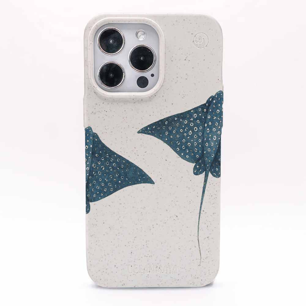 iPhone 15 Hülle - Ray weiß - "RayDance" - nachhaltig