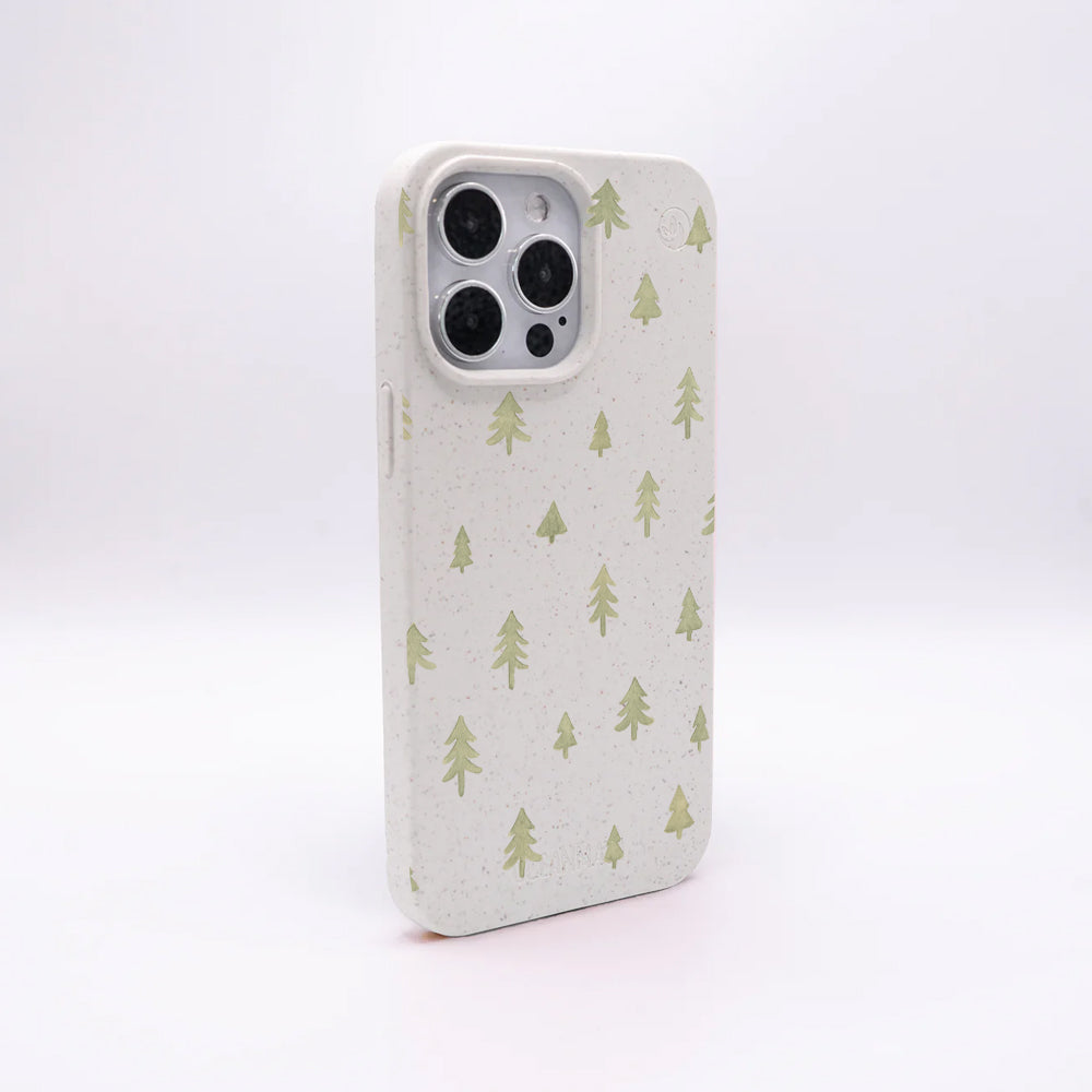 iPhone 15 Hülle - Winter weiß - "Winterwald" - nachhaltig