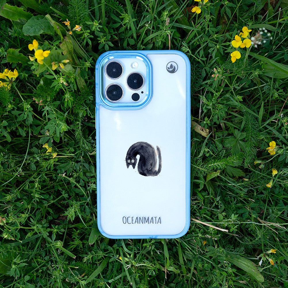 Nachhaltige Handyhülle iPhone 15 pro Blackcat aus Ocean Plastic — Bonus