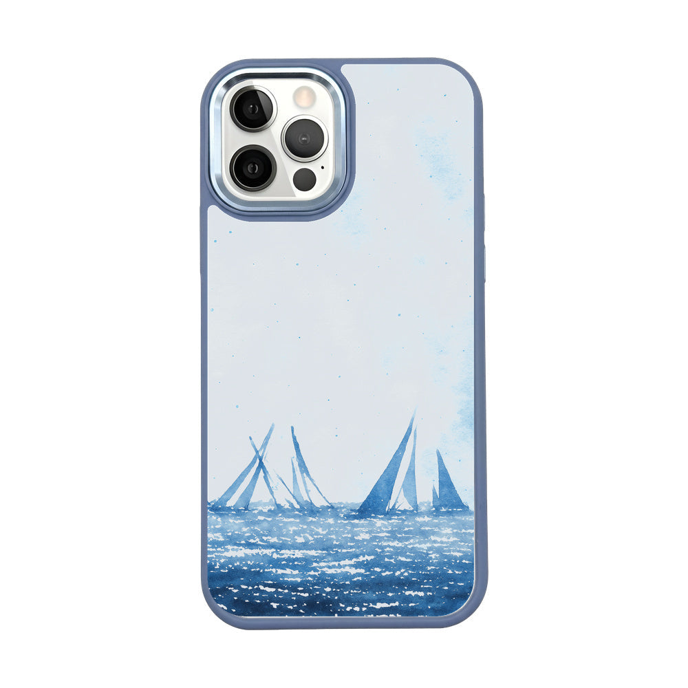 iPhone 12 Pro / iPhone 12 Case - Sailing Blue - "BlueHorizon" - Sustainable
