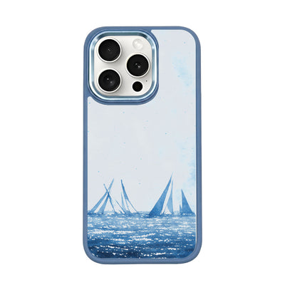 iPhone 15 pro Hülle - segeln blau - "BlueHorizon" - nachhaltig