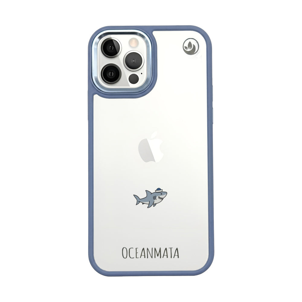 iPhone 12 pro / iPhone 12 Hülle - Hai blau - "Captain Shark" - nachhaltig