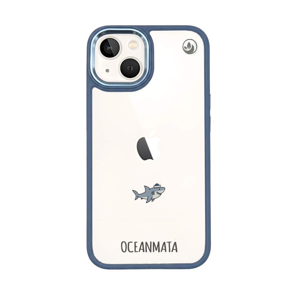 iPhone 13 Hülle - Hai blau - "Captain Shark" - nachhaltig