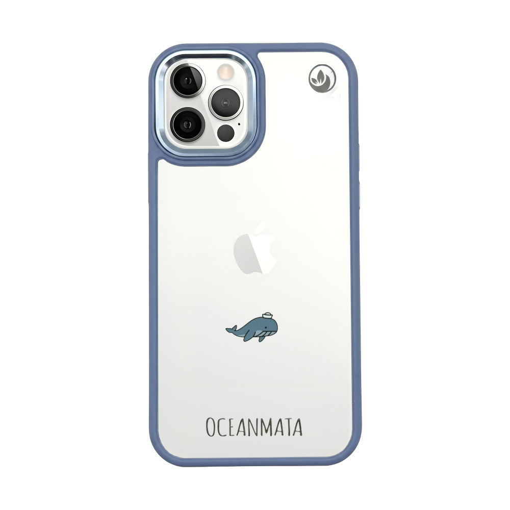 iPhone 12 pro / iPhone 12 Hülle - Wal blau - "Captain Whale" - nachhaltig