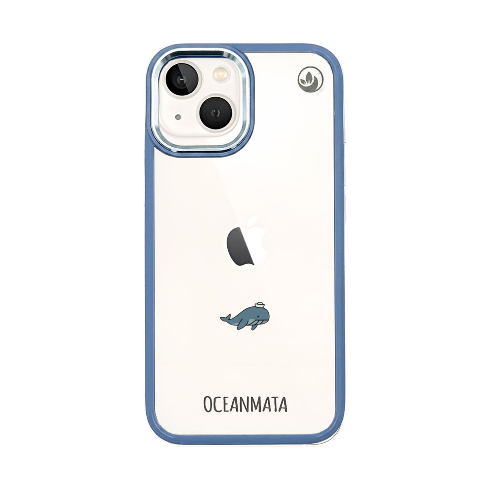 iPhone 13 mini Hülle - Wal blau - "Captain Whale" - nachhaltig