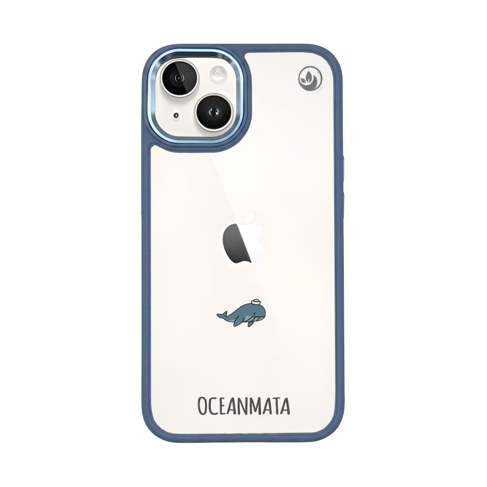 iPhone 14 Hülle - Wal blau - "Captain Whale" - nachhaltig