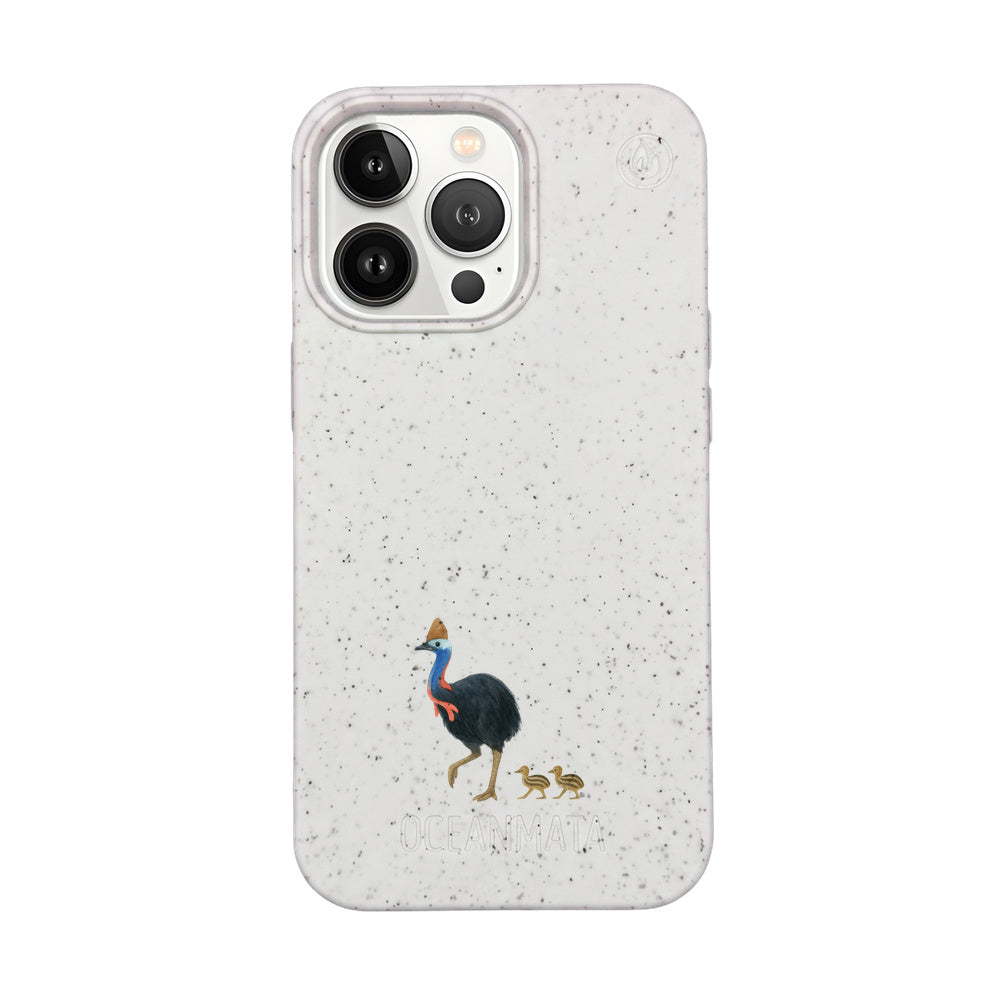 Biologisch abbaubare Handyhülle iPhone 13 pro Cassowarystroll — kompostierbar — Vorderseite