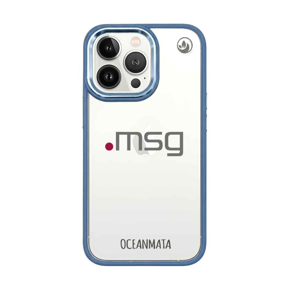 msg systems ag × OceanMata Hülle Clear – iPhone 13 pro (Muster)