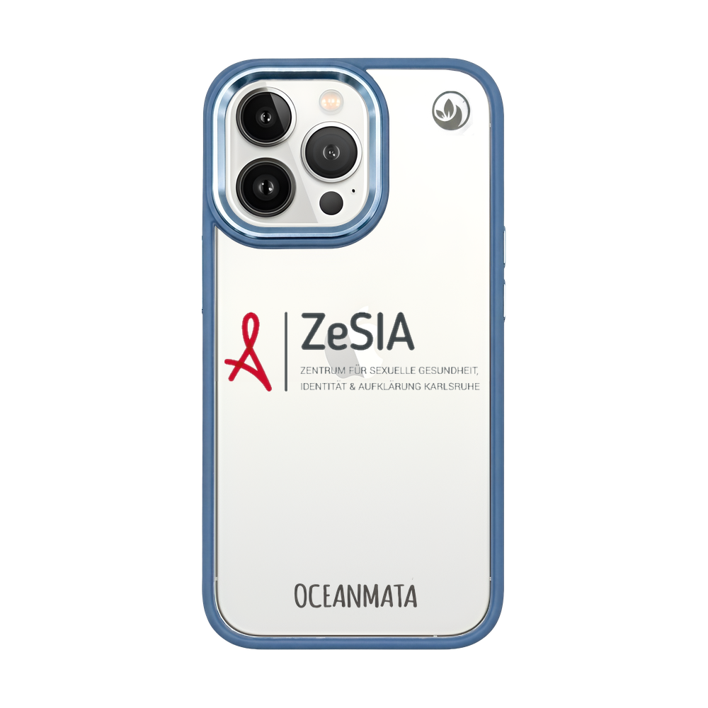 ZeSIA Karlsruhe × OceanMata Hülle Clear – iPhone 13 pro (Muster)