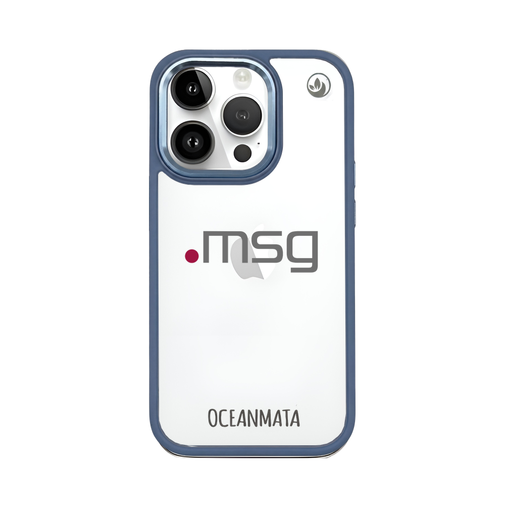 msg systems ag × OceanMata Hülle Clear – iPhone 14 pro (Muster)