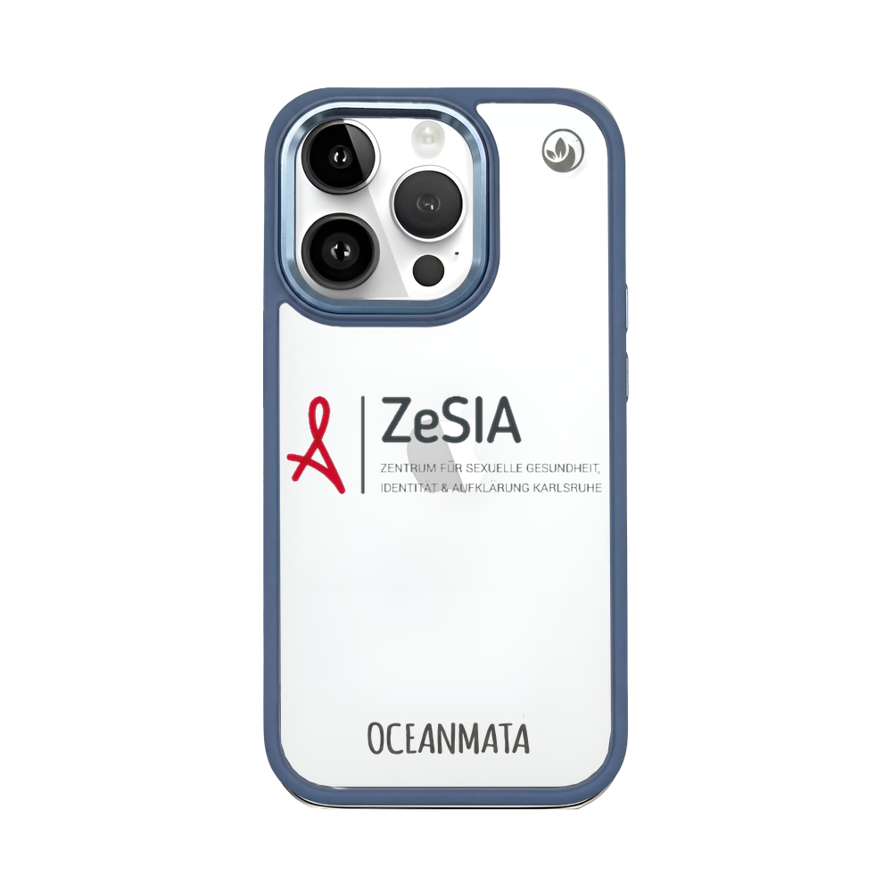 ZeSIA Karlsruhe × OceanMata Hülle Clear – iPhone 14 pro max (Muster)
