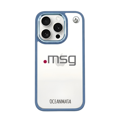 msg systems ag × OceanMata Hülle Clear – iPhone 15 pro (Muster)