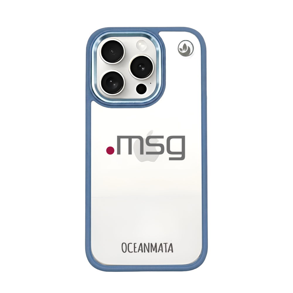 msg systems ag × OceanMata Hülle Clear – iPhone 15 pro max (Muster)