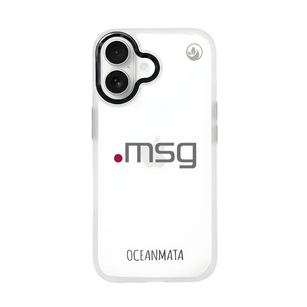msg systems ag × OceanMata Hülle Clear – iPhone 17 (Muster)