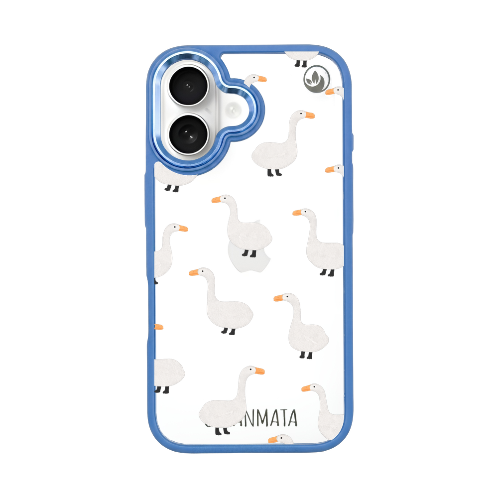 iPhone 16 Hülle - gans blau - "Goose Fella" - nachhaltig
