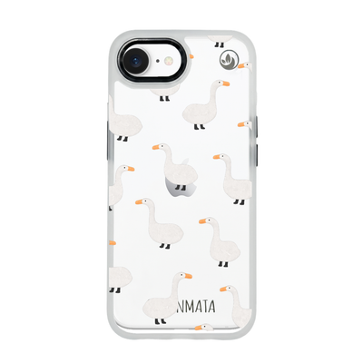 iPhone 16e/17e Hülle - gans blau - "Goose Fella" - nachhaltig