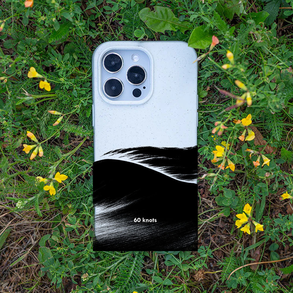 iPhone 15 pro max Hülle - Düne weiß - "60knots" - nachhaltig