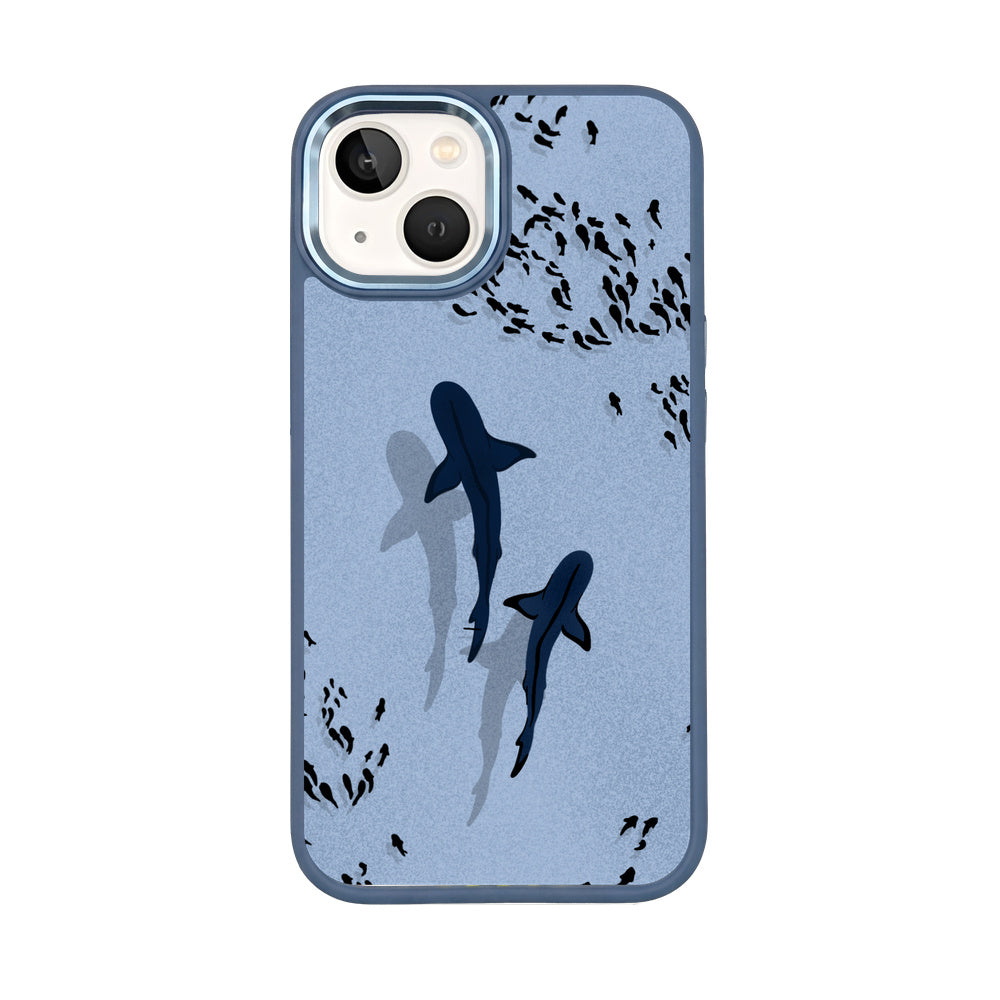 iPhone 13 Hülle - Hai blau - "Into the blue" nachhaltig