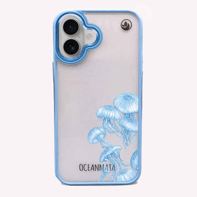 iPhone 16 Hülle - qualle blau - "Jellies" - nachhaltig