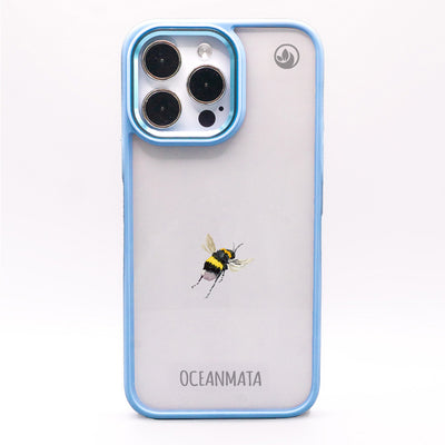 iPhone 15 pro Hülle - Hummel blau - "Bumblebee" - nachhaltig