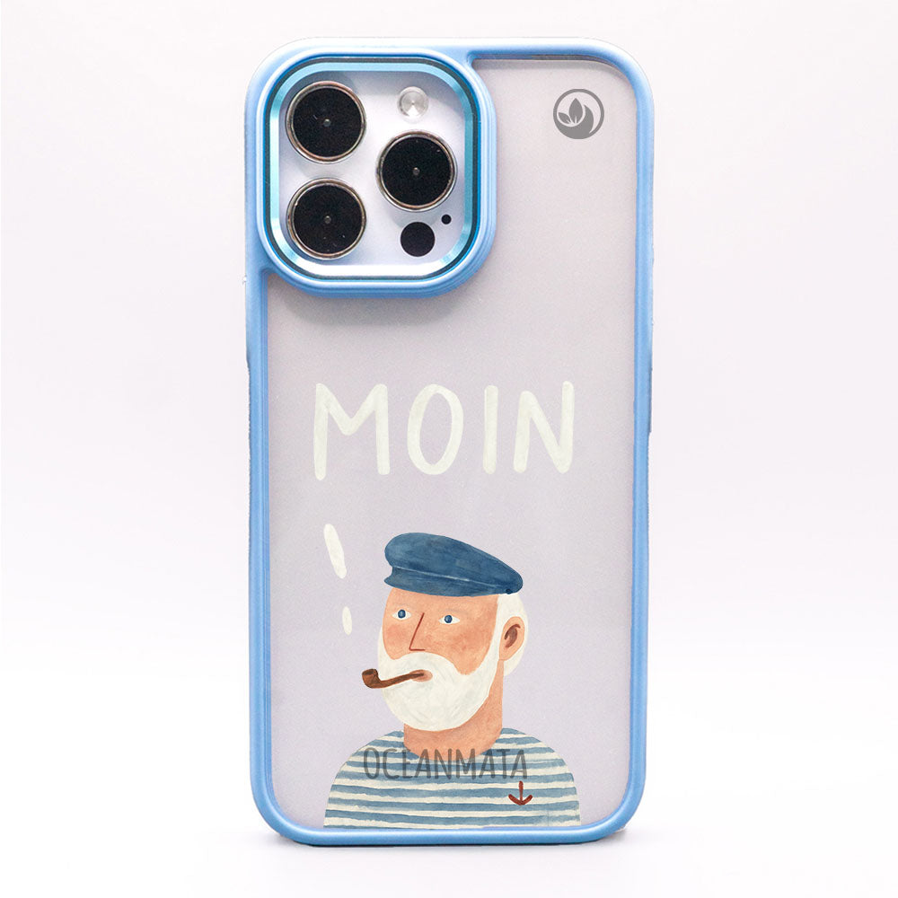 iPhone 15 Hülle - Moin blau - "Ostfriese" - nachhaltig