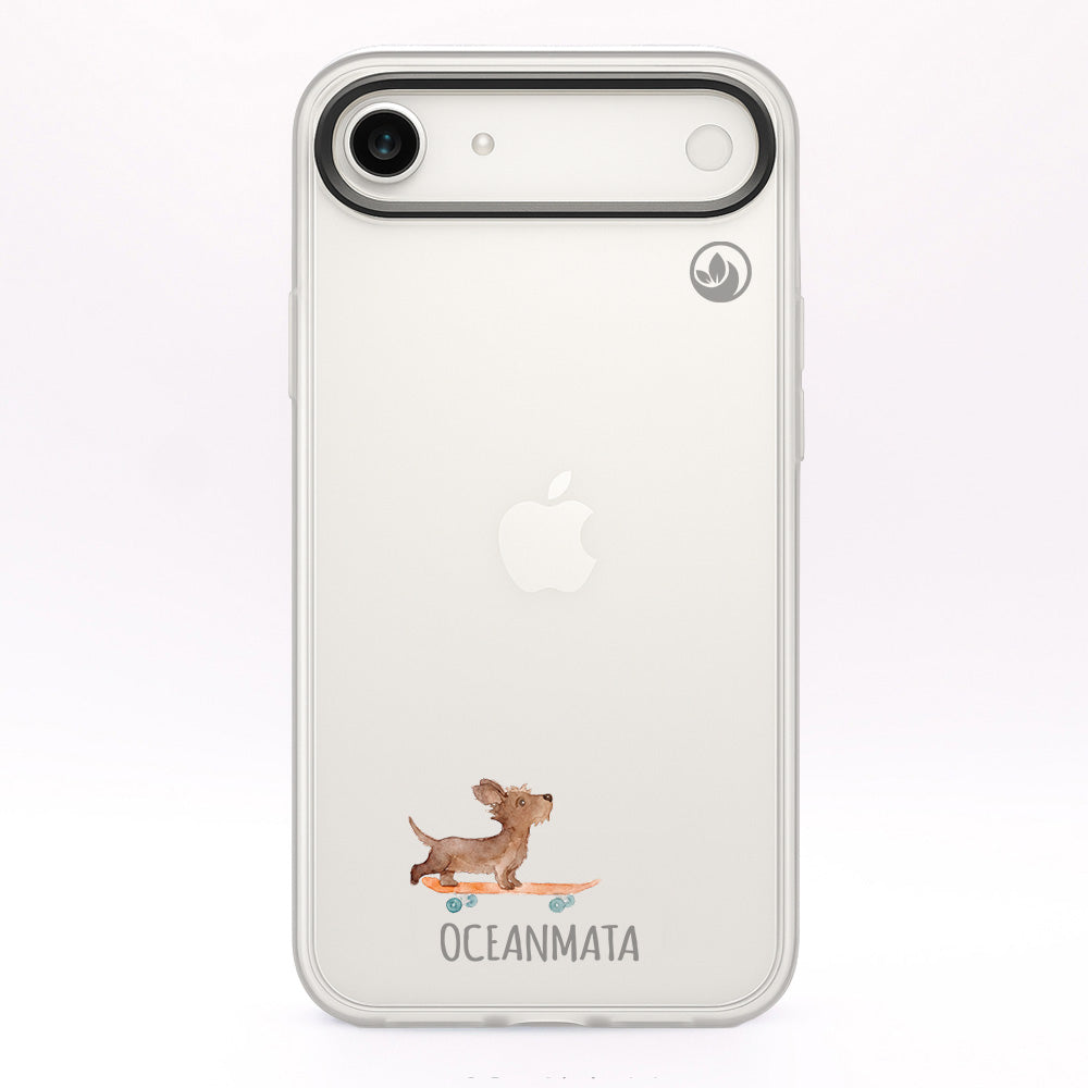 iPhone 17 Air Hülle - Skater Hund blau - "SkaterBoi" - nachhaltig