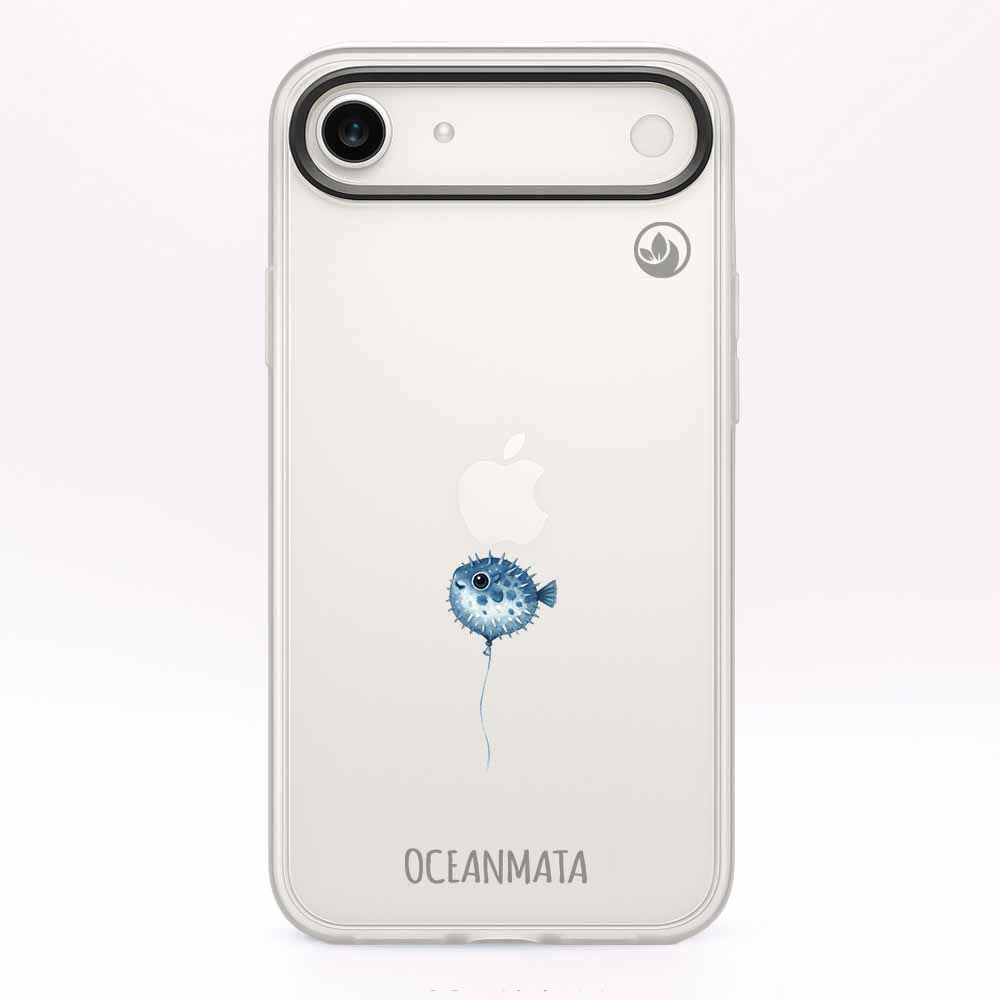 iPhone 17 Air Hülle - kugelfisch blau - "Pufferfish" - nachhaltig