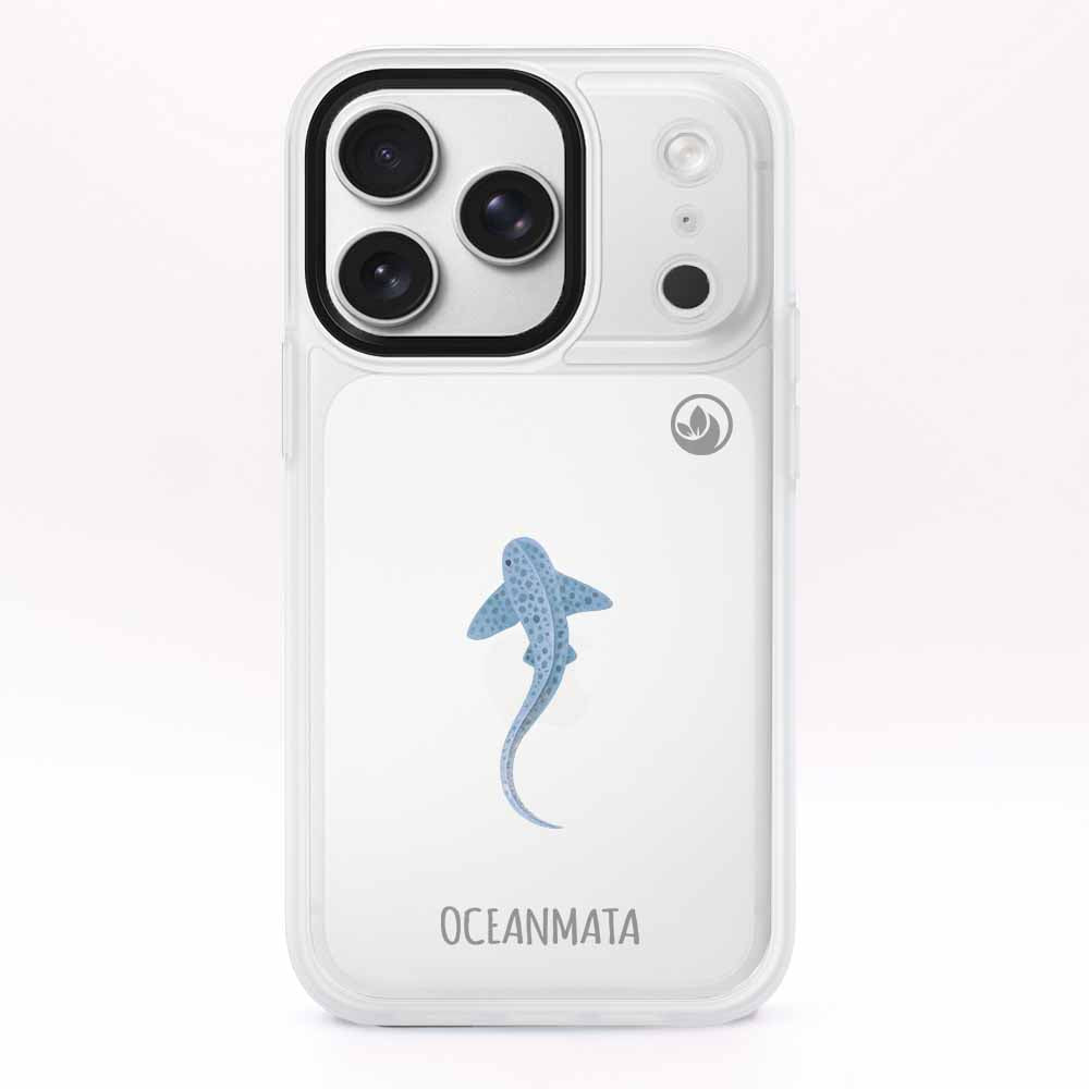 iPhone 17 pro Hülle - Leopardenhai blau - "BlueLeopard" - nachhaltig