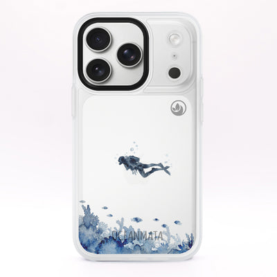 iPhone 17 pro max Hülle - Taucher blau - "DeepDive" - nachhaltig