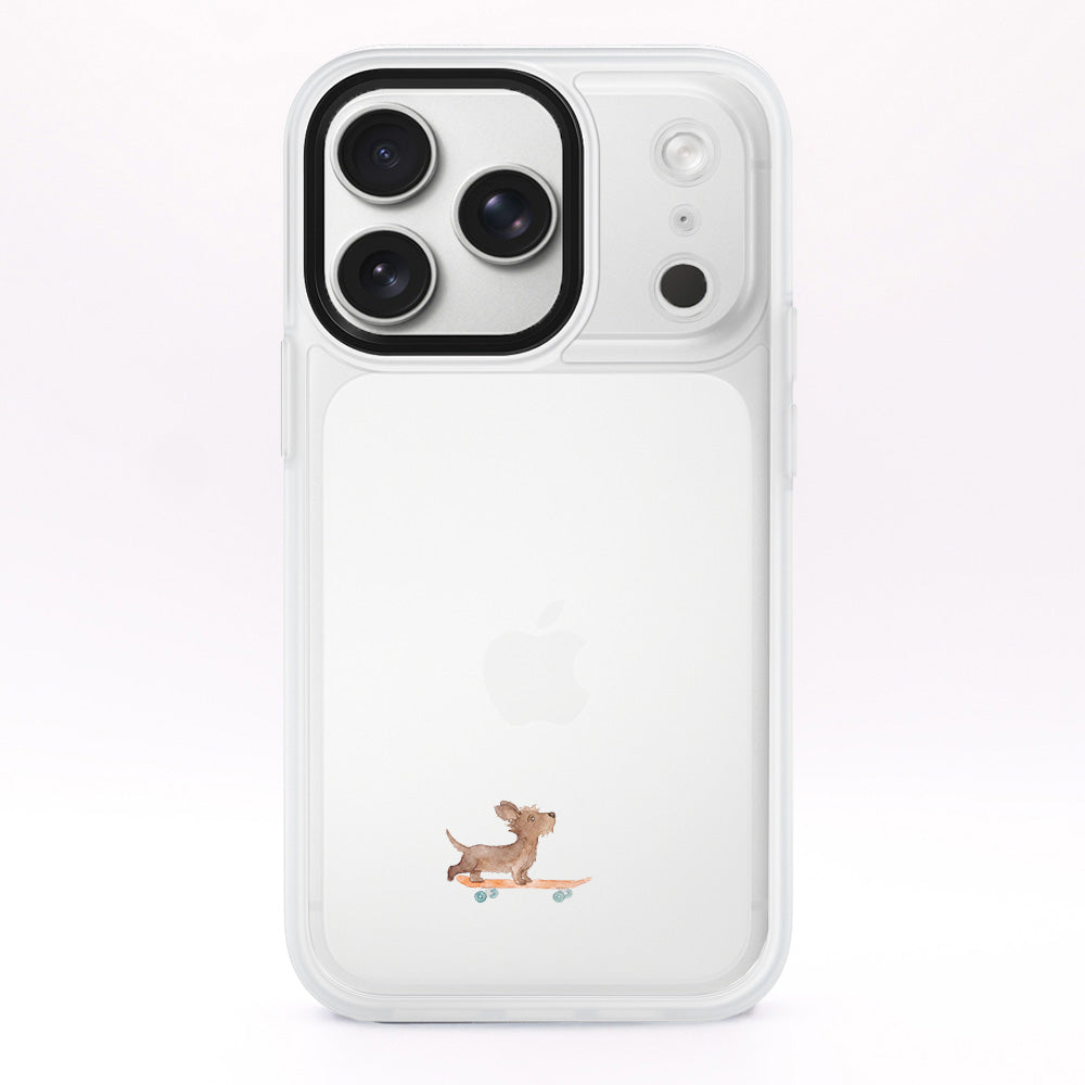 iPhone 17 pro Hülle - Skater Hund blau - "SkaterBoi" - nachhaltig