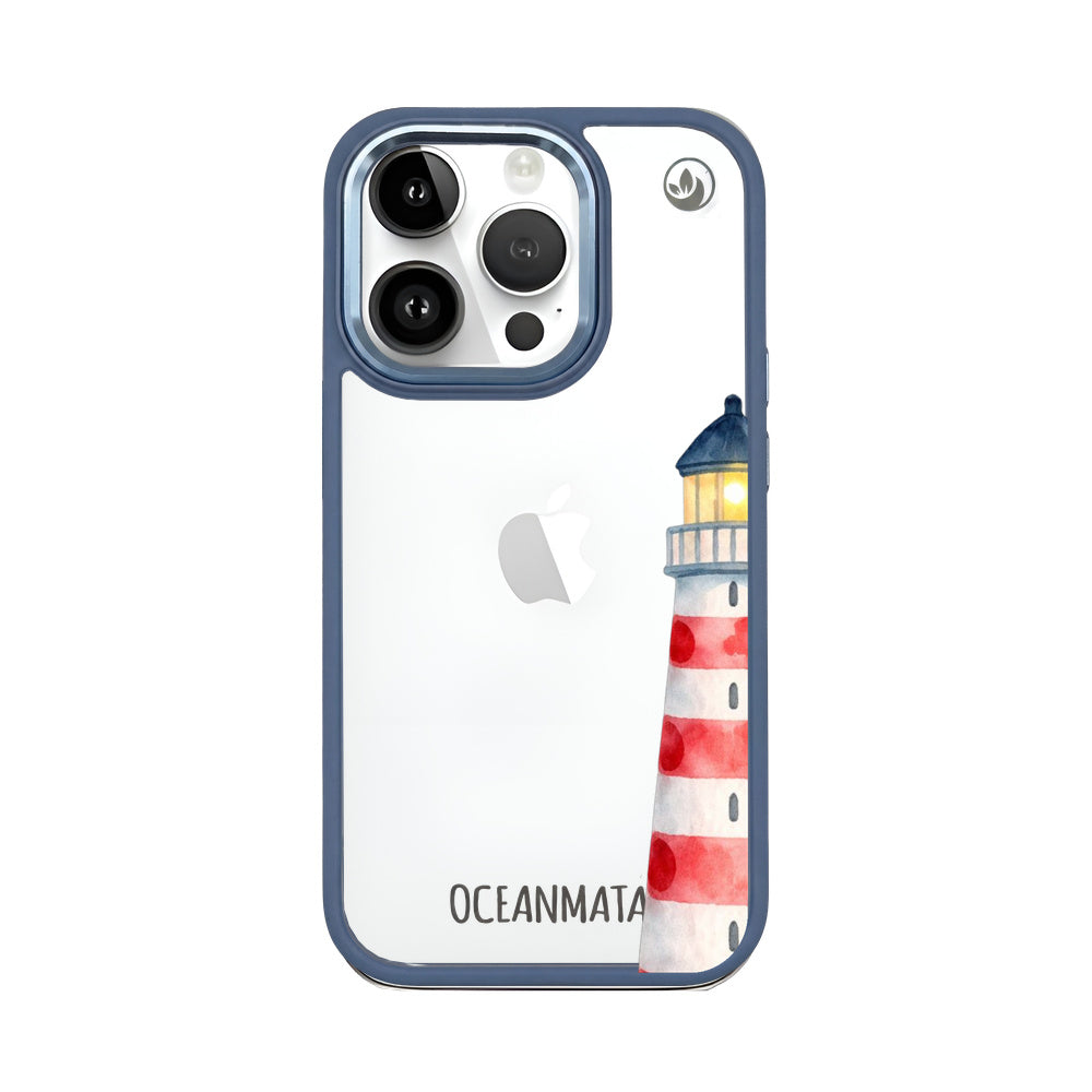 iPhone 14 pro Hülle - Leuchtturm blau - "Lighthouse" - nachhaltig