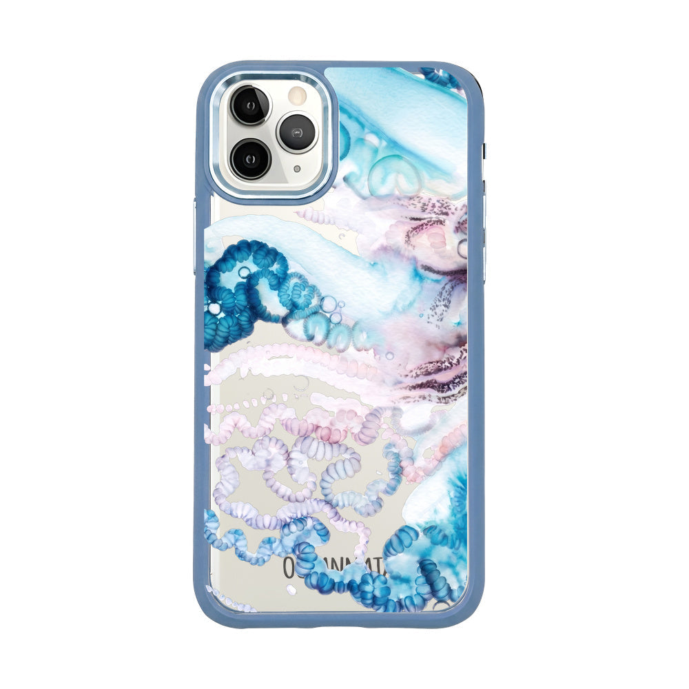 iPhone 11 pro Hülle - Qualle blau - "Men o' War" - nachhaltig