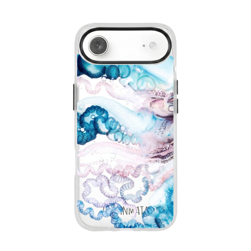 iPhone 17 Air Hülle - Qualle blau - "Men o' War" - nachhaltig