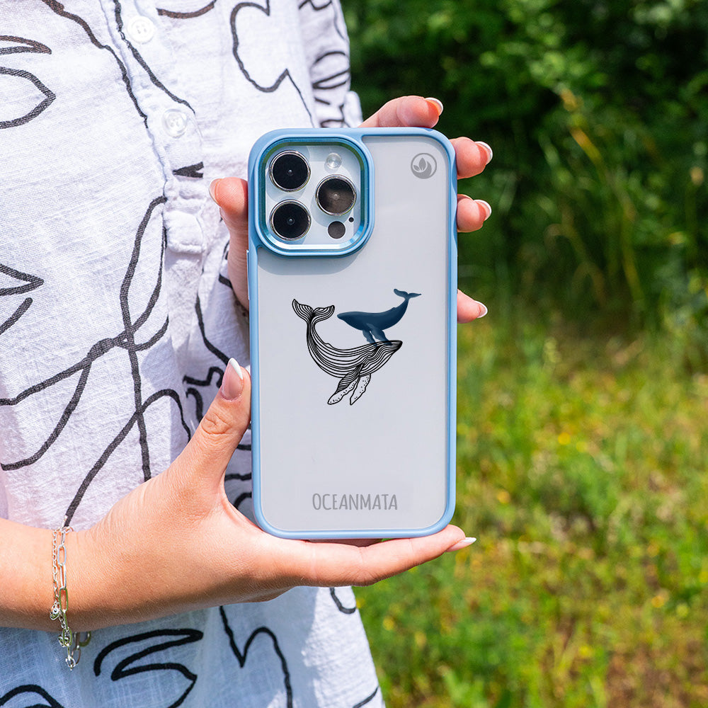 Samsung S25+ Hülle - Wal blau - "BlueWhale" - nachhaltig