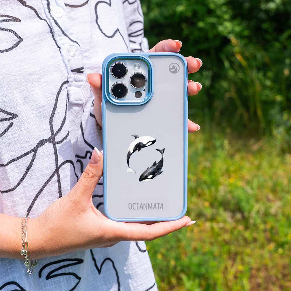 iPhone 15 pro Hülle - Orca blau - "OrcaFlow" - nachhaltig