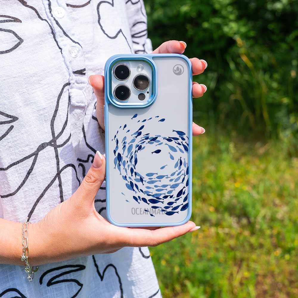 iPhone 17 Air Hülle - Schwarm blau - "Swarmin" - nachhaltig