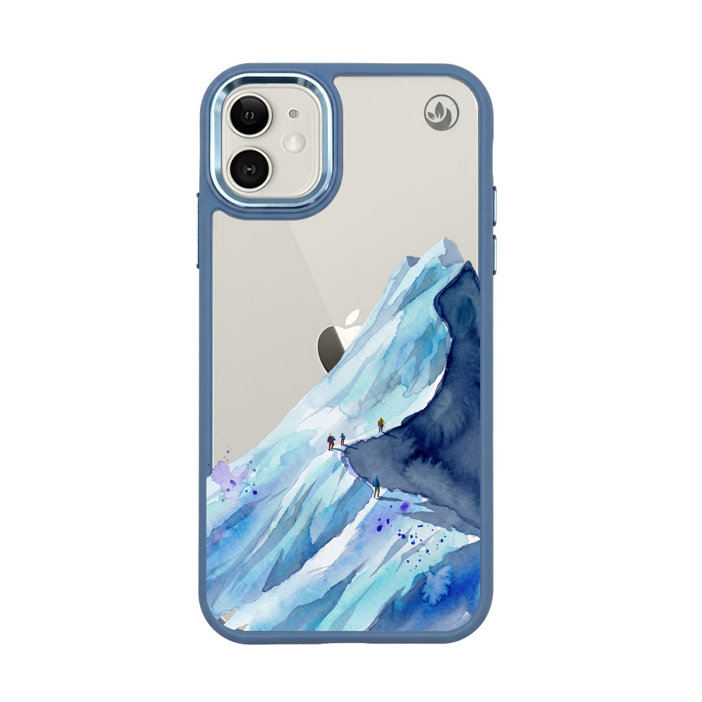 iPhone 11 Hülle - Wanderung blau - "mountainblue" - nachhaltig