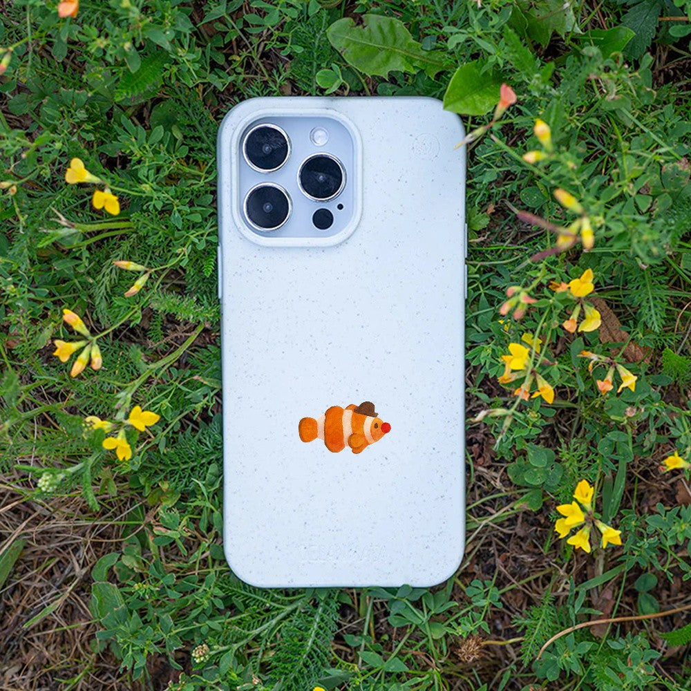 Biologisch abbaubare Handyhülle iPhone SE/7/8 Mrclownfish — kompostierbar — Bonus