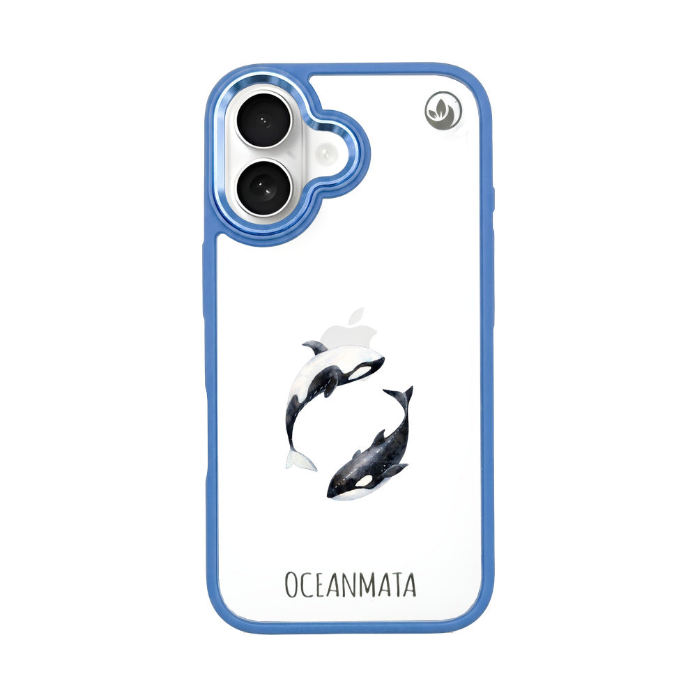 iPhone 16 Hülle - Orca blau - "OrcaFlow" - nachhaltig